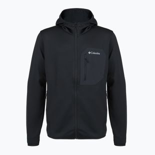 Felpa da trekking da uomo Columbia Tall Heights Hdd Grid Fleece Full Zip black