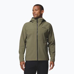 Giacca softshell da uomo Columbia Tennen Mountain Hooded Softshell stone green