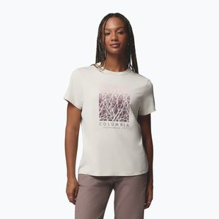 Maglietta da donna Columbia Parsons Point SS Graphic Tee dark stone heather/treescape