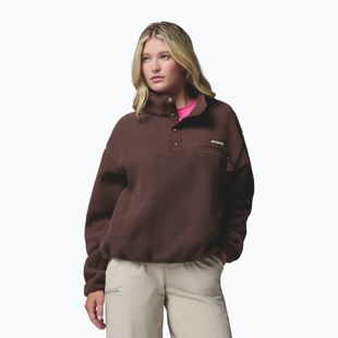 Pile donna Columbia Helvetia II Cropped Half Snap Fleece tobacco
