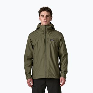 Giacca impermeabile da uomo Patagonia Insulated Boulder Fork Rain basin green