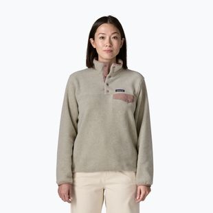 Pile donna Patagonia Lightweight Synchilla Snap-T Pullover oatmeal heather w/moonrise taupe
