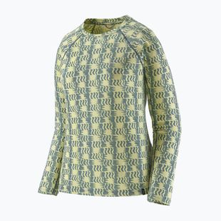 Felpa termica donna Patagonia Capilene Midweight Crew sun quilt: blue sage