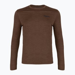 Longsleeve da uomo Patagonia Cap Cool Daily Boardshort Logo LS berm brown - light berm brown x-dye