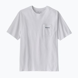 T-shirt da uomo Patagonia Boardshort Logo Pocket Responsibili fiber white