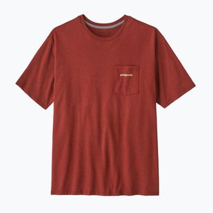 T-shirt da uomo Patagonia Boardshort Logo Pocket Responsibili rusty red