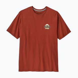 T-shirt da uomo Patagonia Great Waves Responsibili-Tee rusty red
