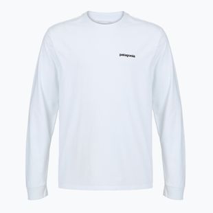 Longsleeve da uomo Patagonia P-6 Logo Responsibili fiber white