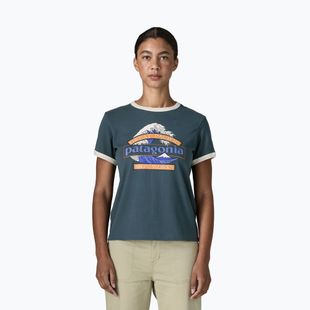 Maglietta da donna Patagonia Great Waves Ringer Tee summit blue