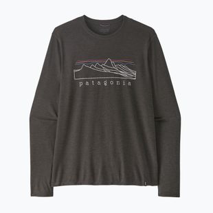 Longsleeve da uomo Patagonia Cap Cool Trail Stratapeaks ink black