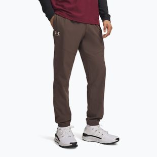 Pantaloni da uomo Under Armour Vibe Woven Jogger peppercorn/highland buff
