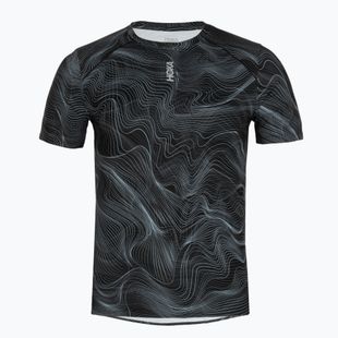 Maglia da corsa da uomo HOKA EveryRun CLF PRT black/white