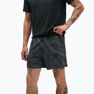 Pantaloncini da corsa da uomo HOKA Glide Short 5" Brief CLF PRT black/white