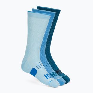 Calze Hoka Crew Run Sock 3-pack hazy blue/soft cobalt/night glow blue