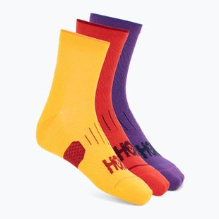 Calze HOKA Quarter Run Sock 3-Pack egg yolk/cerise/virtual violet