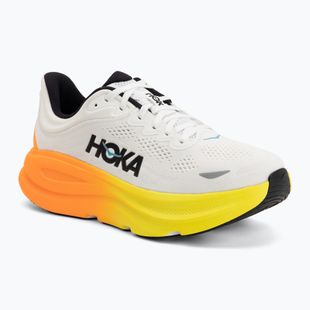 Scarpe da corsa uomo HOKA Bondi 9 white/neon tangerine