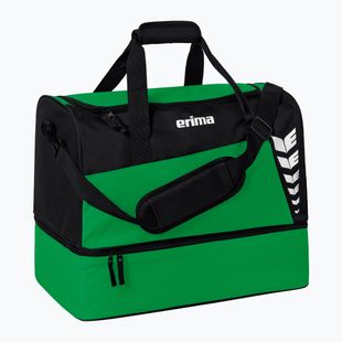 Borsa sportiva ERIMA Six Wings Sports Bag With Bottom Compartment 60 l emerald/black
