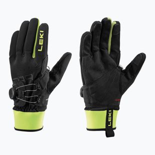 Guanti da sci LEKI PRC Boa Shark black/neon yellow