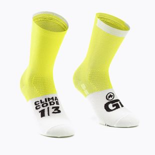 ASSOS GT C2 calze da ciclismo giallo ottico