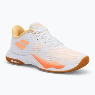 Scarpe da badminton da donna Babolat Shadow Tour 5 W bianco/giallo