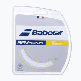 Corda da tennis Babolat 12 m RPM Hurricane bianco