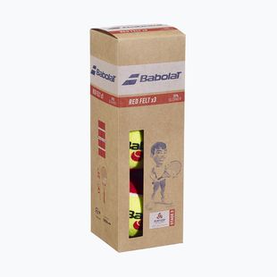 Palline da tennis Babolat in feltro rosso per bambini 3 pz. giallo
