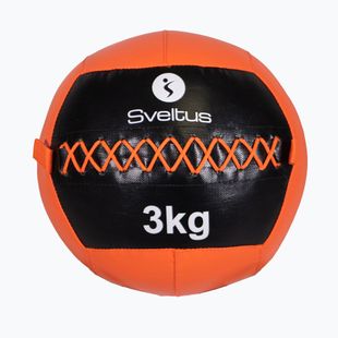 Sveltus Wall Ball 3 kg nero/rosso