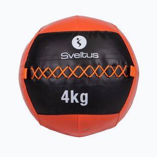 Sveltus Wall Ball 4 kg nero/rosso