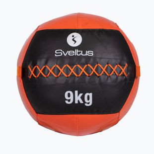 Sveltus Wall Ball 9 kg nero/rosso