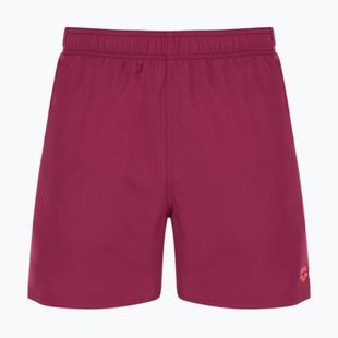 Pantaloncini da bagno arena Fundamentals Boxer R da uomo viola scuro/calipso corallo