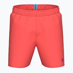 Pantaloncini da bagno arena Fundamentals Boxer R calypso corallo/viola scuro da uomo