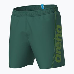 Pantaloncini da bagno da uomo arena Fundamentals Arena Logo Boxer R artic lime/mangrove