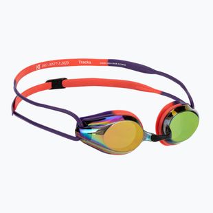Occhiali da nuoto Arena Tracks Mirror rame/plum/corallo brillante