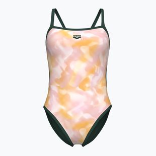 Costume da bagno intero donna arena Ao Rev Challenge Back multicolore/salvia scuro