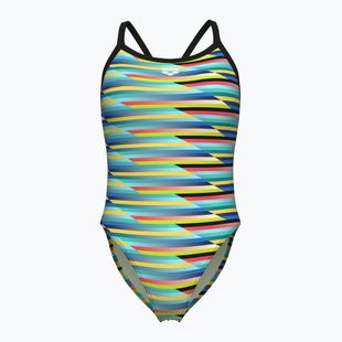 Costume intero donna arena Racing Stripe Xcriss Cross nero multi/nero
