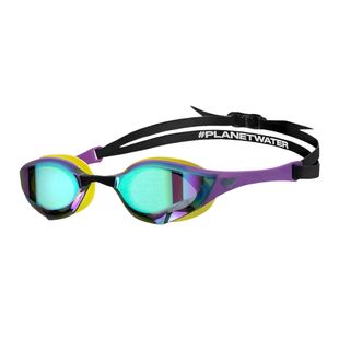 Arena Cobra Edge Occhiali da nuoto a specchio smeraldo/plum/cyber lime