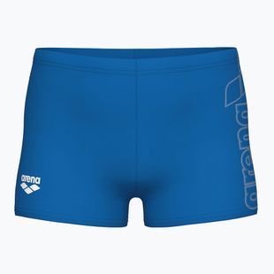 Boxer da nuoto con logo arena per bambini Corto blu fiume/bianco