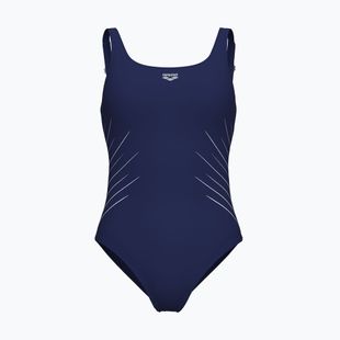 Costume intero Arena Isa Squared Back navy/ice da donna