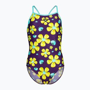 Costume da bagno intero per bambini arena Spring Lightdrop Back plum multi/water