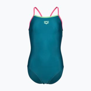 Costume da bagno intero bambino arena Light Drop Solid deep teel/shocking pink/verbena