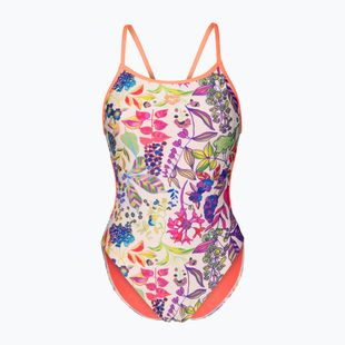 Costume da bagno intero donna arena Painting Lace Back multi/bright coral
