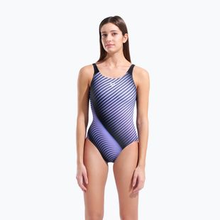Costume da bagno intero donna arena Night Light U Back blue multi/black