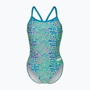 Costume da bagno intero donna arena Snake Skin Challenge blue cosmo multi/blue cosmo