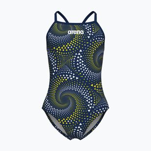 Costume da bagno intero bambino arena Fireflow Lightdrop Back navy/team navy yellow