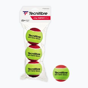 Palline da tennis per bambini Tecnifibre My New Ball 3 pezzi rosso.