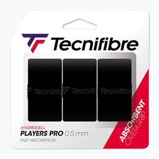 Fasce per racchette da tennis Tecnifibre Pro Players 3 pezzi nero.