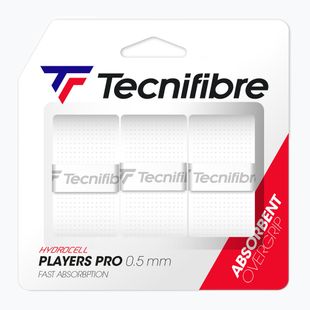 Fasce per racchette da tennis Tecnifibre Pro Players 3 pezzi bianco.