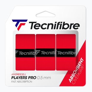 Fasce per racchette da tennis Tecnifibre Pro Players 3 pezzi rosso.