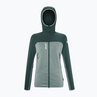 Felpa Millet Fusion Grid Hoodie donna con cappuccio alghe/bottle
