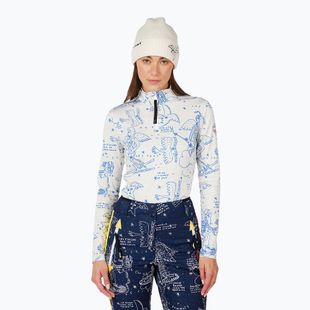 Felpa donna Rossignol JCC Booster Half Zip snow angel arctic print